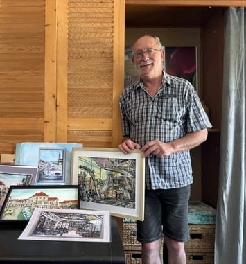 Exposition de tableaux 3D en cartons collés et vente sous forme de set de table