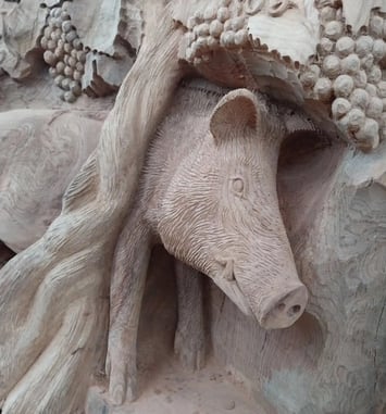 Découverte de la sculpture de l'orme bicentenaire