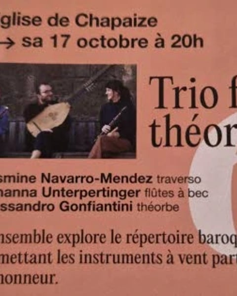 Trio flûtes, théorbe