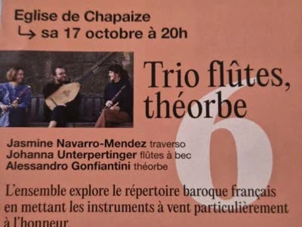 Trio flûtes, théorbe