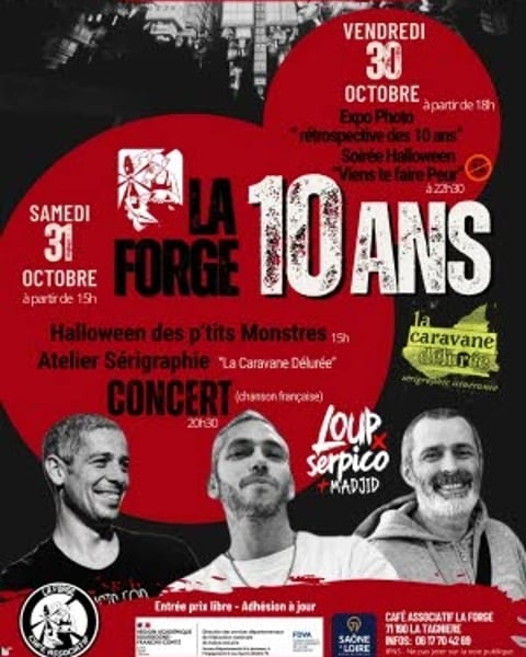 La Forge fête ses 10 ans - Concert Loup-Serpico-Madjid