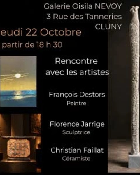 Vernissage exposition sculpture/peinture